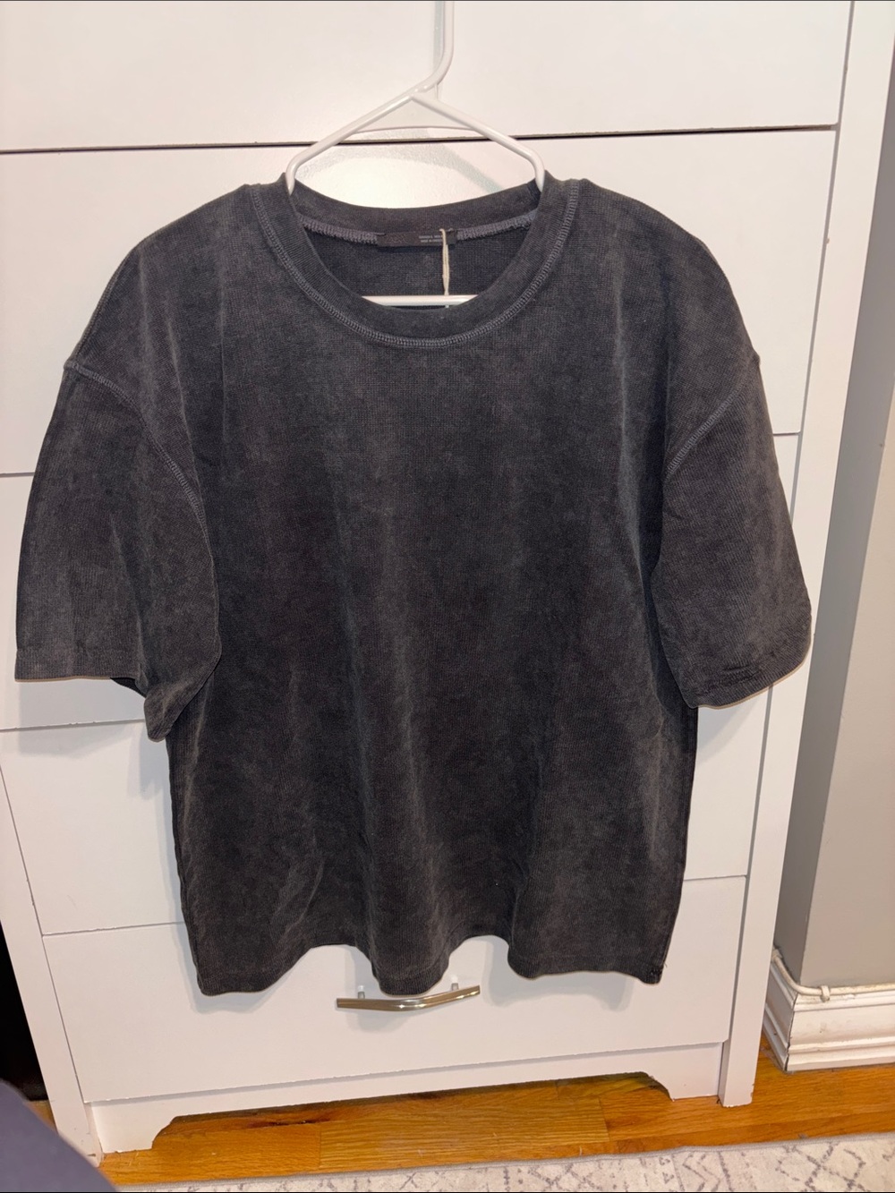 Zara Washed Black Short Sleeve Tee